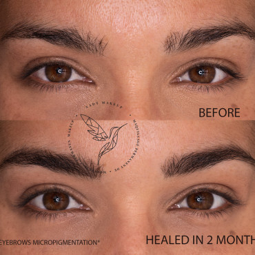 healed eyebrows micropigmentation montreal